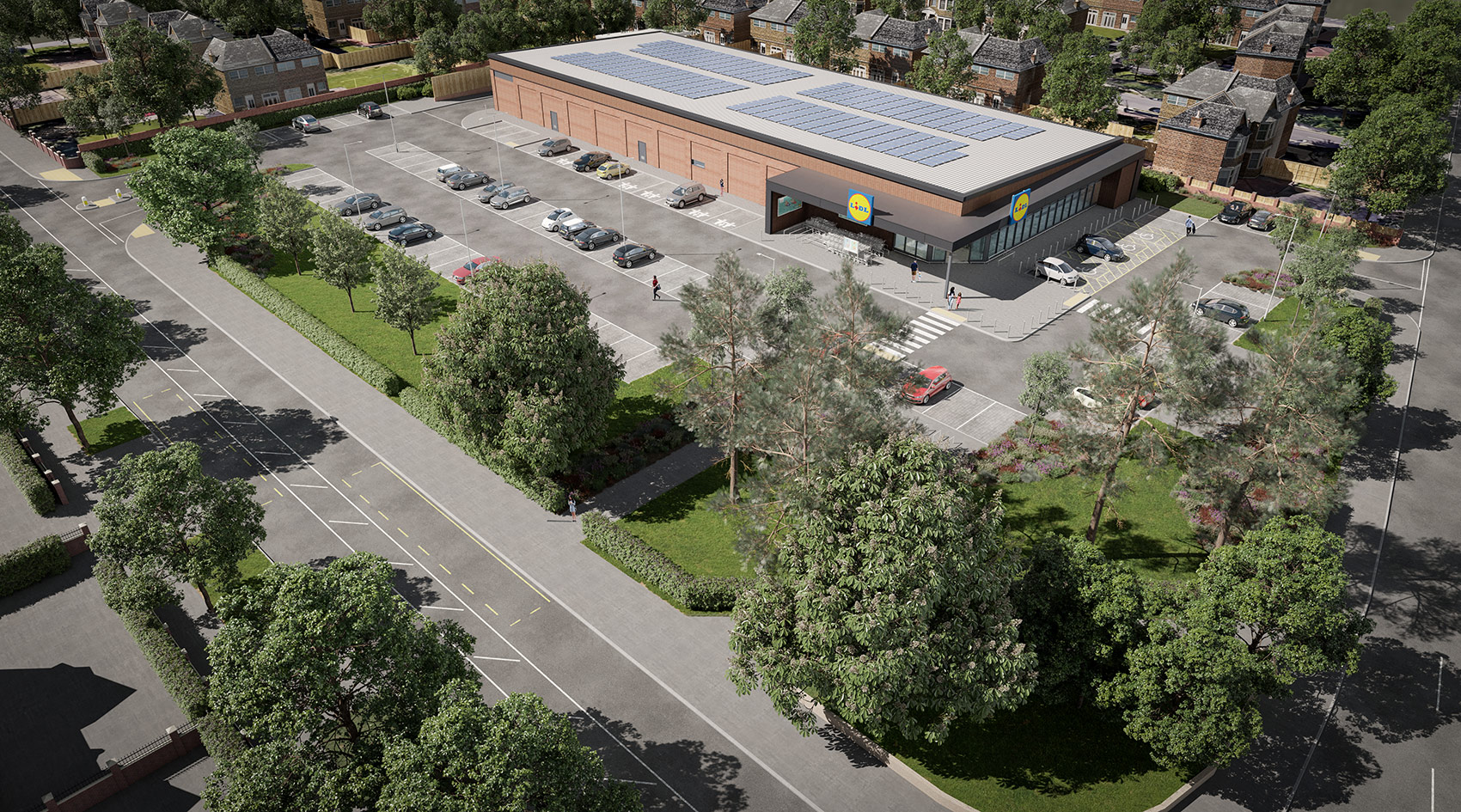 3D visual of the proposed Lidl store